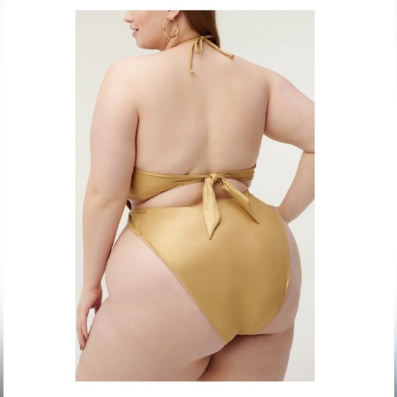 Good American Tie Front One piece Swimsuit Size 6 or 18-20w - Picture 2 of 2